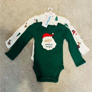 Carter's Festive Green Santa's Helper Bodysuit
I have two sets. Newborn